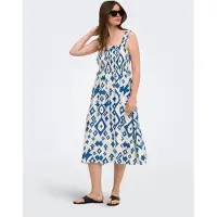ONLY Robe d’été bleu / blanc naturel