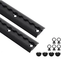OEM Kit de porte-vélos en aluminium de 1 m, noir, à fixation rapide pour moto, vélo et bagages