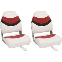 Syfax Sièges de bateau pliables lot de 2 à dossier haut 44x38x55 cm