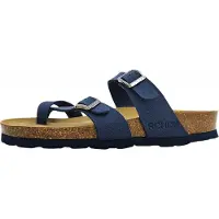 Rohde ALBA : Sandales d'intérieur pour femmes, semelle intérieure bleue, modèle de loisirs