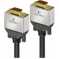 Sonero Câble de connexion VGA Premium, 2 m, mâle/mâle, Full-HD (2 m), Câble vidéo, Noir