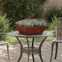 Prolenta Maison Exclusive - Ensemble de 5 pots de jardin, aspect rouille, 50 x 50 x 15 cm