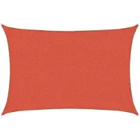 OEM Toile d'ombrage rectangulaire Terracotta - 2 x 2,5 m - HDPE - Protection UV à 90 % - Imperméable et résistant au vent - Parasol