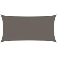 OEM Store pare-soleil rectangulaire XL - 3 x 6 m - Anthracite - 160 g/m² HDPE - Protection UV à 90 % - Store respirant et imperméable - pour les grandes terrasses, les jardins et les allées