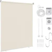 OEM Parasol Thermo occultant - Parasol vertical - Résistant aux intempéries - Beige 160 x 240 cm