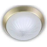 Niermann Standby Niermann E27 plafonnier verre taillé satiné, laiton mat, 35cm, Made in Germany (E27)