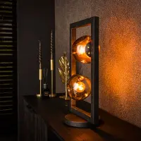 Lyora Lampe de table en verre Stellar 2 lumières