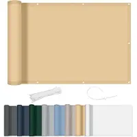 OEM Parasol de balcon 75 x 400 cm, 170 g/m² PES, imperméable, protection UV, pare-vent, ombrage pour balcon, protection pour terrasse