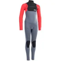 iON Capture 5/4 Mm Junior Long Sleeve Chest Zip Neoprene Suit Gris 12 Years Enfants