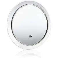OEM Miroir de maquillage en acrylique, diamètre 15 cm, forme ronde, avec aimant, idéal pour la maison et les voyages