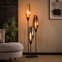 Lyora Lampe de pied en verre Cocoon 3x E27 - 168cm - verre XL