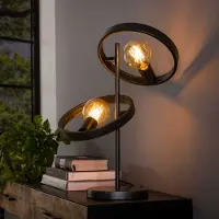 Lyora Lampe de table Rings Hover 53 cm de haut - charbon de bois