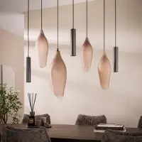 Lyora Lampe pendante élégante Cocoon avec du verre dépoli