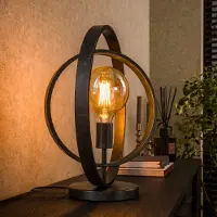 Lyora Lampe de table au charbon Turn 1x E27 - Ø 40cm