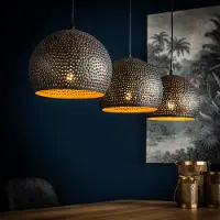 Lyora Lampe suspendue à trou Punch 3 boules Ø 25cm