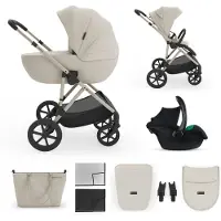 Kinderkraft Poussette combinée 3 en 1 Prime 3 Sand Dune