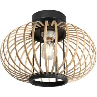 Anne Light & Home Lampe de plafond Silva avec une ombre en bambou Ø31 cm