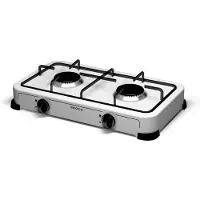 Brock Cuisinière à gaz BROCK GS 002 W à deux brûleurs G30 G31, blanche