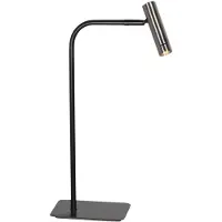 Steinhauer Lampe de table Lumo noir avec du nickel