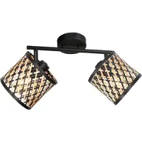 Mexlite - spot - Bambus - naturel noir - bambou métal - spot en saillie - E14 - 4488ZW