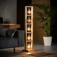 Lyora Lampe de sol en bois Modulo 5x E27 - Acacia solide