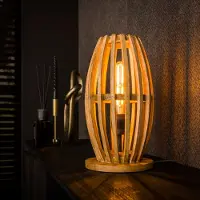 Lyora Lampe de table en bois Orbit 38cm - 1x E27