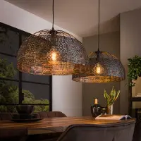 Lyora Lampe suspendue XXL pour salle à manger Armor 2x Ø 60 cm