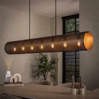 Lyora Lampe suspendue horizontale en maille Tubon 145 cm - 7x E27