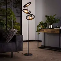 Lyora Lampe sur pied Rings Hover 155 cm de haut - charbon de bois