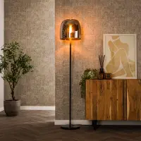 Lyora Lampe de pied en verre Drift Ø 35cm - 170cm de hauteur