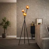 Lyora Lampe sur pied trépied Molecule avec des boules de verre