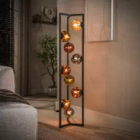 Lyora Lampe de pied en verre Stellar 9 lumières