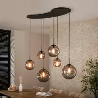Lyora Lampe suspendue à 6 lampes Stellar avec plafond organique