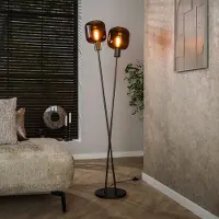 Lyora Lampadaire de conception Bronza Marron Sienna - 2x E27
