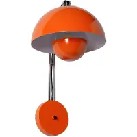 Alpinaluz Applique murale SETBUL Orange en métal, applique murale rétro avec interrupteur et douille E27 pour chambre à coucher, salon et coin lecture