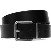 Calvin Klein Hommes, Ceinture, Boucle à rouleau décontractée 35 mm réglable/réversible, Noir, Marron, Argent, (100)