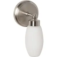 Alpinaluz Applique de salle de bains MINORA en nickel brossé avec abat-jour en verre opale, luminaire IP44 pour pièces humides, lampe de miroir E14 pour salle de bains et lavabo