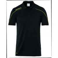 Uhlsport Stream 22 Short Sleeve Polo Noir 13-14 Years Garçon