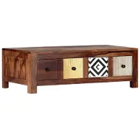 vidaXL Table basse 90x50x30 cm en bois massif d'acacia