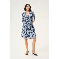 Kaffe Robe bleu chiné / noir / blanc