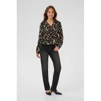 Kaffe Chemisier 'KADitte' beige clair / marron / noir
