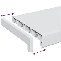 vidaXL Appui de fenêtre blanc 160 x 25 x 4,5 cm PVC