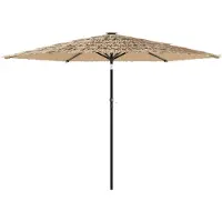 vidaXL Parasol avec mât en acier brun 288x288x225 cm