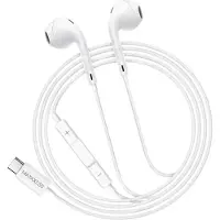 Avizar Mayaxess, écouteurs intra-auriculaires USB-C avec micro pour Galaxy S24 Fe, blanc