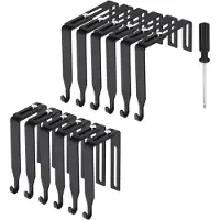 Typecat Supports de cloison universels en métal noir pour cabines