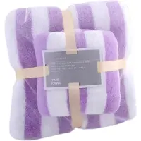 Typecat Ensemble de serviettes de bain à séchage rapide, serviettes absorbantes douces en velours corail pour