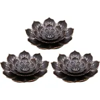 Typecat Brûleur d'encens 3 pièces, porte-encens pour bâtons, bâton d'encens Lotus H