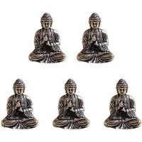 Tlily 5X Statue de Bouddha Statue de Bouddha En Bronze Bouddhisme Chinois Pur Cuivre Bronze Statue de Bouddha Sakyamuni