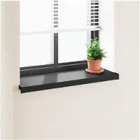 vidaXL Appui de fenêtre noir avec grain de bois 80 x 30 x 4,5 cm PVC