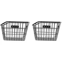 Typecat 2X Panier de Vélo Arrière Panier de Vélo en Fil Métallique de Capacité étanche pour la Plupart Des Porte-Vélos Arrière